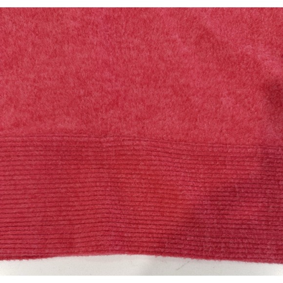 Zenana Womens Sz Small Relaxed Coral/Pink Knitted Sweater Crew Neck Back Detail - Picture 3 of 9